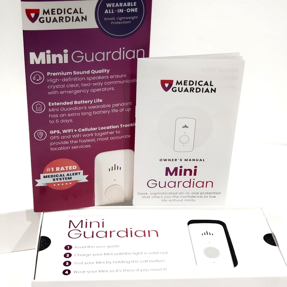 Medical Guardian Mini Guardian VZW Medical Alert System Wearable-All-In-One NWT - Picture 1 of 10